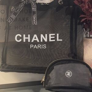 CHANEL Black Tote with Iconic Quilted Design